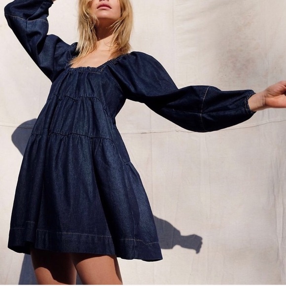 Free People Dresses & Skirts - NEW Free People Lou Jean Babydoll Dress Size Medium